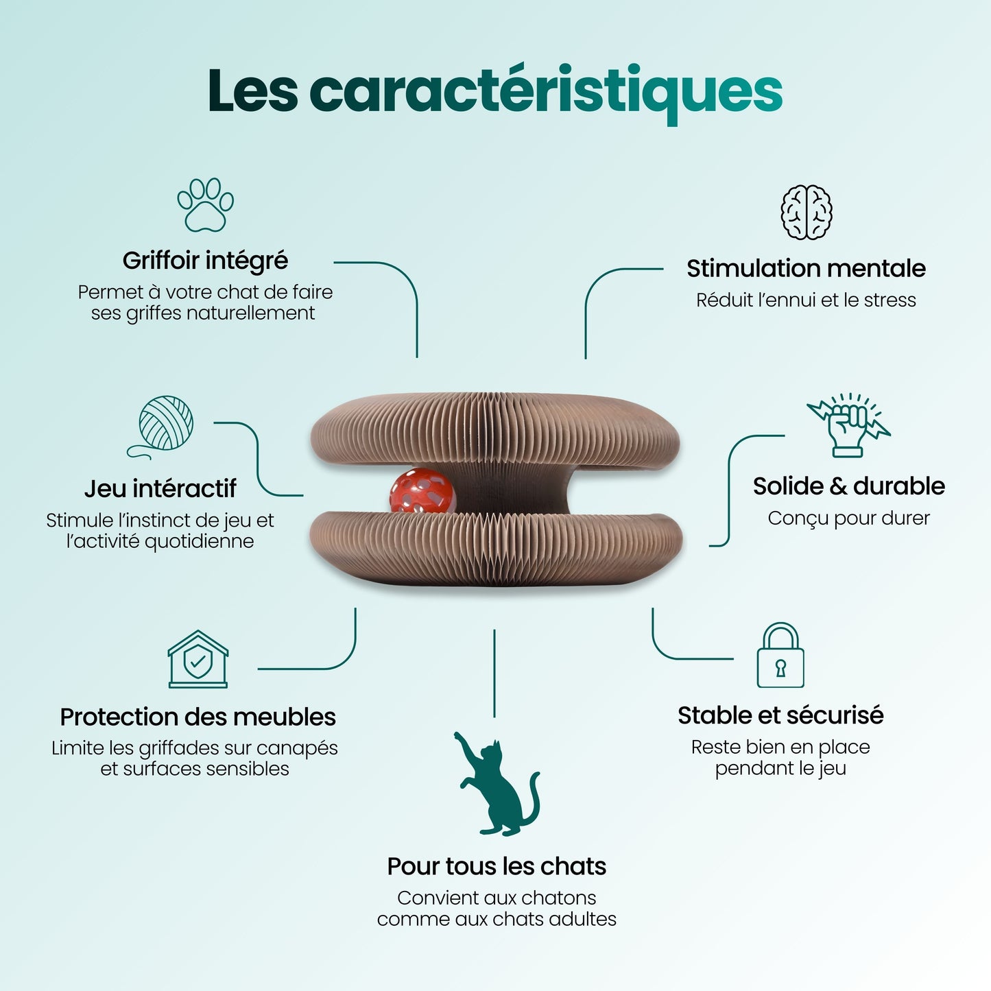 Griffoir 3 en 1 pour chat