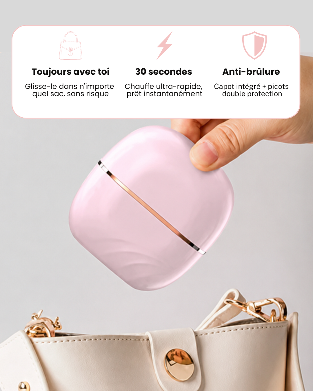 Mini lisseur rose poudré
