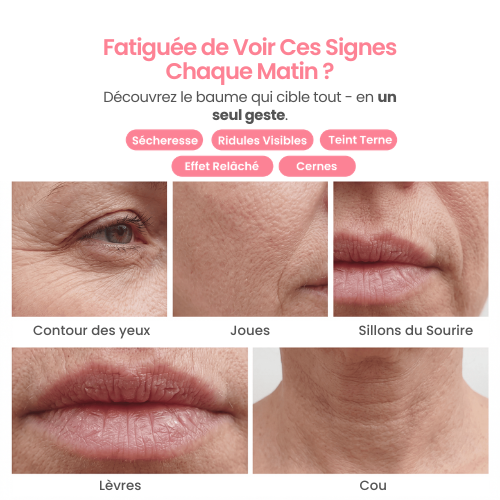 Stick PDRN Collagène Nalizia - zones ciblées : contour des yeux, joues, sillons du sourire, lèvres, cou