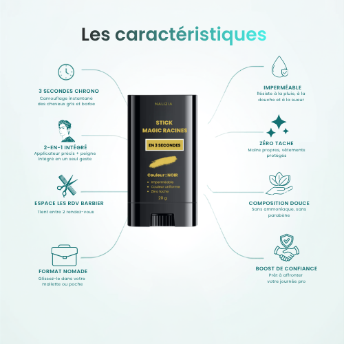 Caractéristiques détaillées Stick Magic Racines Homme Nalizia