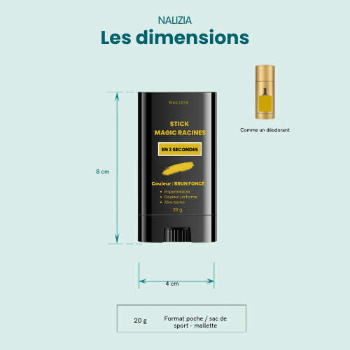 Infographie produit Stick Magic Racines Homme Nalizia - Bénéfices clés